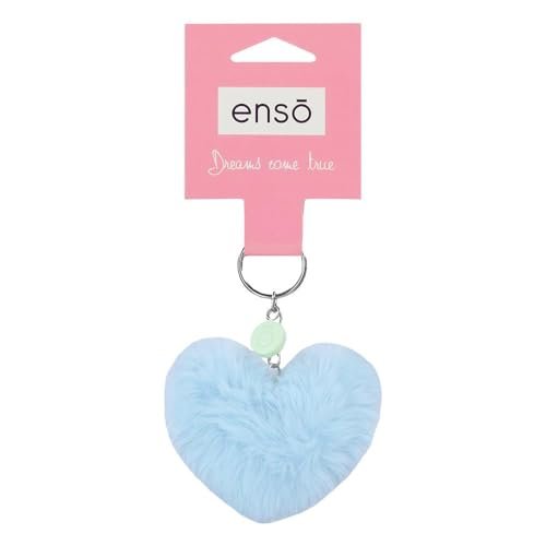 Enso Pompon Brelok Plecak Szkolny Niebieski 8x7x3 cm Poliester, Niebieski, Talla única, plecak szkolny