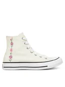 Buty dla dziewczynek - Converse Trampki Chuck Taylor All Star Florals A11774C Écru - miniaturka - grafika 1