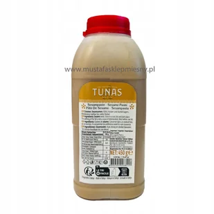 Pasta Tahini Tunas 450g - Słodkie kremy i masła - miniaturka - grafika 1