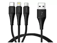 Kable USB - ROCK ROCK Kabel USB Lightning/Micro USB/USB Typ-C ROCK 1.2m - miniaturka - grafika 1
