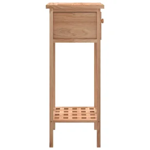 Stolik boczny z szufladą, 25x25x60 cm, lite drewno orzechowe Lumarko - Ławy i stoliki kawowe - miniaturka - grafika 7