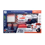 Zabawki militarne - Pistolet na naboje tarcze naboje magazynek 6950 - miniaturka - grafika 1