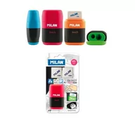 Przybory szkolne - MILAN Temperówko gumka Compact Touch + 2 gumki - miniaturka - grafika 1