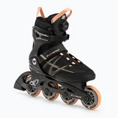 Rolki - Rolki damskie K2 Alexis 80 Boa black/orange - miniaturka - grafika 1