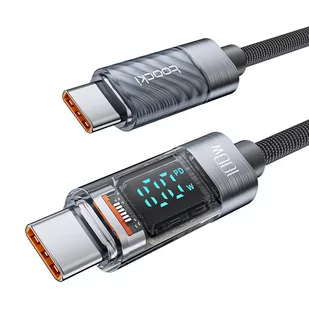 Kabel USB-C do USB-C Toocki, 1m, 100W (szary) - Kable - miniaturka - grafika 2