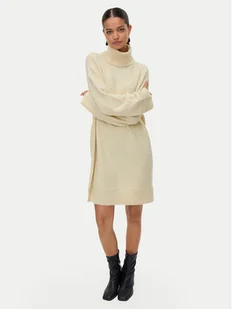 Vero Moda Sukienka dzianinowa Aquarius 10331900 Beżowy Regular Fit - Sukienki - miniaturka - grafika 1