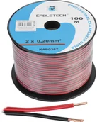 Kable - Przewód Cabletech Kabel głośnikowy CCA 0.20mm czarno-czerwony - miniaturka - grafika 1