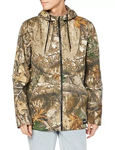 Hurley Męska bluza z kapturem z nadrukiem kamuflażowym z zamkiem błyskawicznym na całej długości bluza z kapturem, Brązowy (Edge Camo), XXL - Bluzy męskie - miniaturka - grafika 1