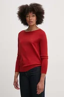 Swetry damskie - Tommy Hilfiger sweter damski kolor bordowy lekki WW0WW40099 - miniaturka - grafika 1