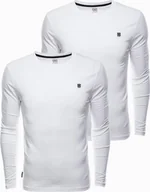 Koszulki męskie - Ombre Zestaw longsleeve męski z długim rękawem - mix 2-pak V2 Z40 XXL - miniaturka - grafika 1