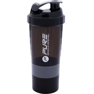 Shaker PURE 2 IMPROVE 7095732 Czarno-szary (500 ml) - Shakery i bidony sportowe - miniaturka - grafika 1