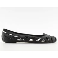 Baleriny - Baleriny meliski ażurowe czarne KM127 black - ButyModne - miniaturka - grafika 1