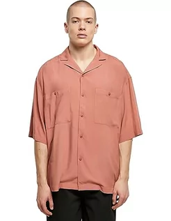 Koszule męskie - Urban Classics Męska koszula oversized Resort, oversized Resort, dostępna w wielu różnych kolorach, rozmiary S-5XL, Terracotta, M - grafika 1