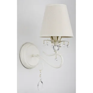 Alfa Kinkiet oprawa lampa ścienna Lukrecja 1x40W E14 biały złoty ecri 21060 - Lampy ścienne - miniaturka - grafika 2