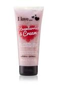 Peelingi do ciała - I love Strawberries & Cream peeling pod prysznic 200 ml - miniaturka - grafika 1