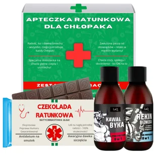 Śmieszny PREZENT NA DZIEŃ CHŁOPAKA DZIEŃ MĘŻCZYZNY Apteczka Zestaw - Zestawy upominkowe - miniaturka - grafika 1