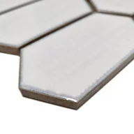 Płytki ceramiczne - Mozaika ceramiczna Biała Hexagon Polerowana 25,3x29,3x0,75 cm - miniaturka - grafika 1
