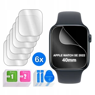 FOLIA do Apple Watch SE 2022 40mm HYDROŻELOWA OCHRONNA na ekran 3D 6 sztuk - Akcesoria do smartwatchy - miniaturka - grafika 1