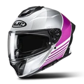 Kaski motocyklowe - Kask Integralny HJC C71 Morix Złamany Biały/RóżowyM - miniaturka - grafika 1