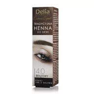 Akcesoria i kosmetyki do stylizacji brwi - Delia Cosmetics Henna farbka do brwi odcień 4.0 Brown - miniaturka - grafika 1