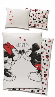 Pościel dla dzieci - poszwa na kołdrę Mickey Mouse 140 x 200/90 cm bawełna biała - grafika 1