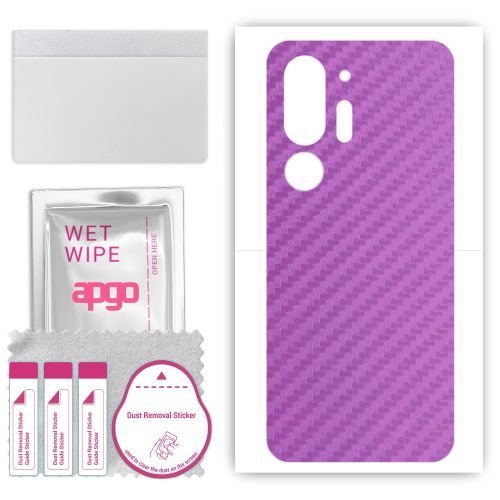 folia naklejka skórka strukturalna na TYŁ do HTC U24 Pro - Carbon Fioletowy - apgo SKINS