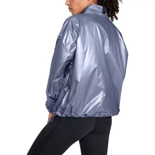Kurtka damska Under Armour METALLIC WOVEN PO ANORAK - Kurtki i kamizelki sportowe damskie - miniaturka - grafika 2