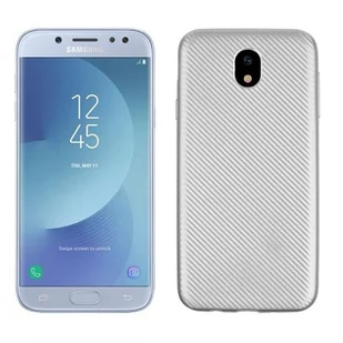 Etui Carbon Fiber Samsung J5 J530 2017 srebrny /silver - Etui i futerały do telefonów - miniaturka - grafika 1
