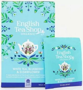 Herbata BIAŁA Z DZIKIM BZEM I BORÓWKĄ BIO (20 x 2 g) 40 g English Tea Shop - Herbata - miniaturka - grafika 1