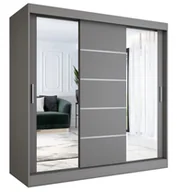 Szafy - Przesuwna szafa antracytowa 200 cm H5-S38 - miniaturka - grafika 1