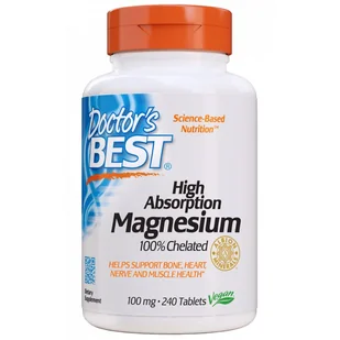 DOCTORS BEST Doctor&apos;s Best High Absorption Magnesium, 100% Chelated - 240 tabletek - Witaminy i minerały dla sportowców - miniaturka - grafika 5