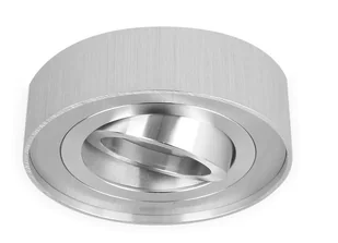 Lampa sufitowa liniowa LED ROLLO MIDI reflektor wpuszczany światło podtynkowe reflektor obrotowy 45° z gniazdem GU10 230V okrągły srebrny wykonany z aluminium - Lampy sufitowe - miniaturka - grafika 1