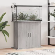 Akwaria i zestawy akwarystyczne - vidaXL Szafka pod akwarium, szary dąb sonoma, 81x36x73 cm - miniaturka - grafika 1