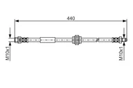 Przewody hamulcowe - Przewód hamulcowy elastyczny Bosch 1 987 476 808 - miniaturka - grafika 1