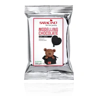 Dodatki do ciast w proszku - Saracino Czekolada plastyczna czarna black 250g - miniaturka - grafika 1