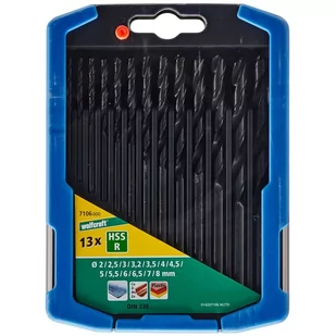 WOLFCRAFT Zestaw wierteł do metalu HSS DIN 338 2 8 mm [13 szt.] 7106000 WF7106000 - Wiertła - miniaturka - grafika 2