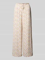 Spodnie damskie - Spodnie materiałowe z elastycznym pasem - miniaturka - grafika 1