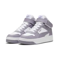 Buty trekkingowe damskie - Damskie sneakersy Carina Street Mid PUMA White Pale Plum Purple - miniaturka - grafika 1