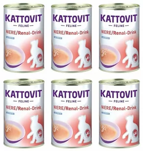 Kattovit Drink Niere/Renal kaczka 6x135ml puszka - Mokra karma dla kotów - miniaturka - grafika 1