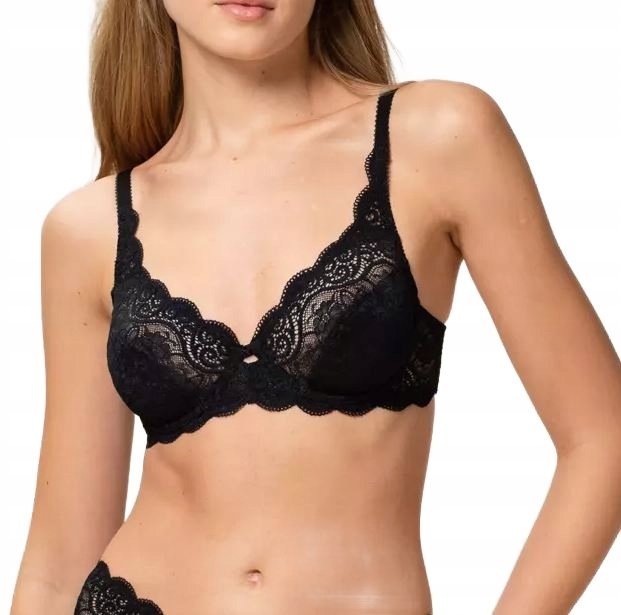 TRIUMPH BIUSTONOSZ DAMSKI CZARNY KORONKOWY 75F JPA