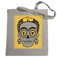 Torby i wózki na zakupy - Torba na zakupy nadruk Żółta CZASZKA MEKSYKAŃSKA - miniaturka - grafika 1