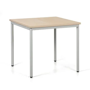 B2B Partner Stół do jadalni TRIVIA, jasnoszara konstrukcja, 800x800 mm, brzoza 555420 - Stoły - miniaturka - grafika 1