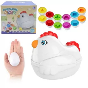Układanka Sorter Jajka Montessori Kolory Df18 - Sortery dla dzieci - miniaturka - grafika 1