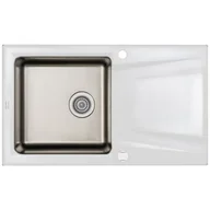 Zlewozmywaki - Deante Prime Alabaster ZSR A113 860mmx500 mm - miniaturka - grafika 1