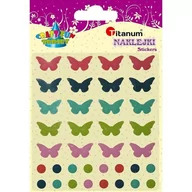 Pozostałe akcesoria dla plastyków - Titanum Naklejki wypukłe lakierowane motyle, kółka 36szt - miniaturka - grafika 1