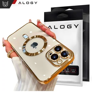 Etui MagSafe Case do Apple iPhone 14 Pro Max Alogy Glamour Luxury Ring obudowa Złote przezroczyste - Etui i futerały do telefonów - miniaturka - grafika 7