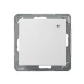 Wyłączniki światła i elektryczne - LEDart krzyżowy Ospel AS ŁP-4G/m/00, bez ramki, kolor biały - miniaturka - grafika 1