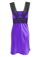 Piżamy damskie - HALKA MAYA SATYNA FIOLET - D Karen - miniaturka - grafika 1