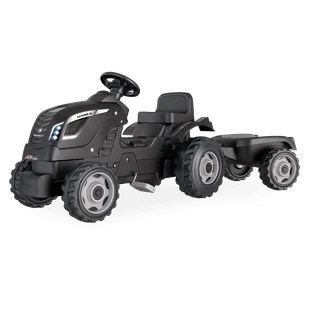 SMOBY Traktor XL Czarny na Pedały z Przyczepką - Jeździki dla dzieci - miniaturka - grafika 1