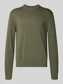 Swetry męskie - Bluzka o kroju regular fit z długim rękawem i wyhaftowanym logo model ‘Droz’ - miniaturka - grafika 1